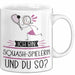 Squash-Spielerin Tasse Geschenk Ich Bin Squash-Spielerin Und Du So Geschenkidee Lustiger Spruch Becher Weiß Trendation