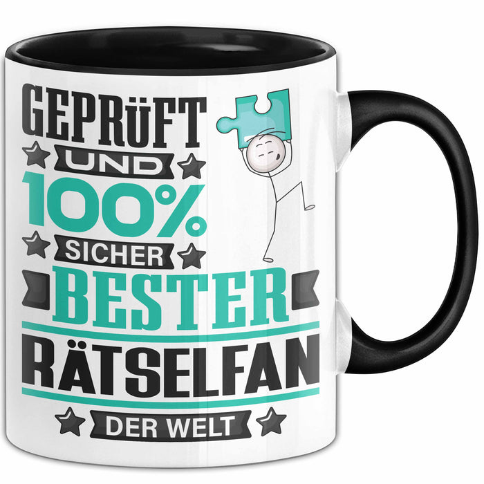 Rätselfan Geschenk Lustiger Spruch für Rätselfan Geschenkidee Bester Rätselfan Der Welt Schwarz Trendation