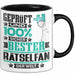 Rätselfan Geschenk Lustiger Spruch für Rätselfan Geschenkidee Bester Rätselfan Der Welt Schwarz Trendation