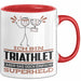 Triathlet Geschenk Tasse Ich Bin Triathlet Aber Sag Doch Einfach Superheld Lustige Geschenkdiee für Triathlet Kaffee-Becher Rot Trendation