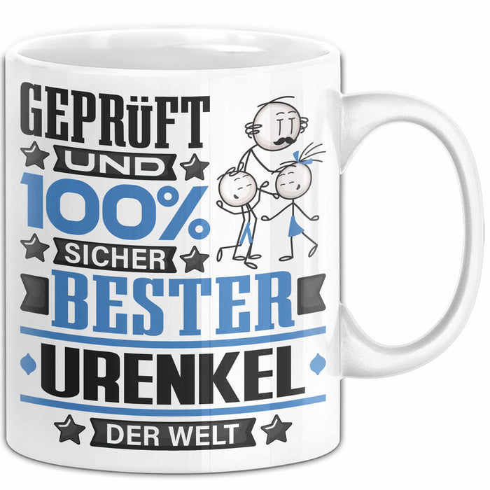 Urenkel Geschenk Lustiger Spruch für Urenkel Geschenkidee Bester Urenkel Der Welt Weiß Trendation