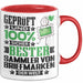 SammlervonBriefmarken Geschenk Lustiger Spruch für SammlervonBriefmarken Geschenkidee Bester SammlervonBriefmarken Der Welt Rot Trendation