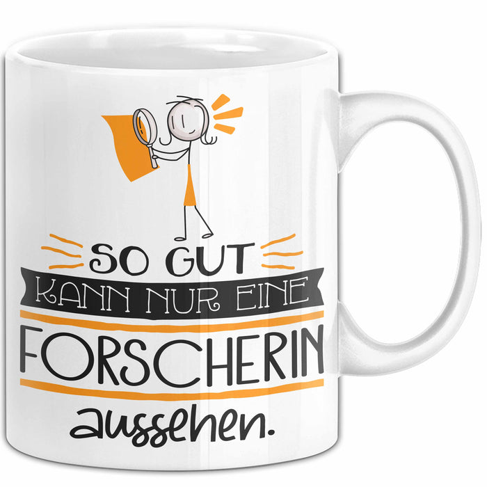 Forscherin Geschenk Tasse So Gut Kann Nur Eine Forscherin Aussehen Geschenkidee Geburtstag Weihnachten Lustig Weiß Trendation