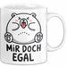 Sarkastischer Bär Tasse Geschenk Lustige Geschenkidee Spruch Mir Doch Egal Weiß Trendation