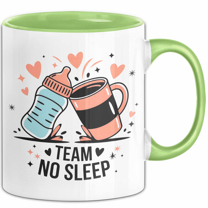 Neue Mama Tasse Geschenk Lustige Geschenkidee Spruch Für Schlaflose Eltern Grün Trendation