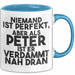 Peter Tasse Niemand Ist Perfekt, Aber Als Peter Ist Er Verdammt Nah Dran Blau Trendation