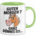 Pferde Tierliebhaber Tasse Geschenk Lustige Geschenkidee Spruch Guten Morgen? Ganz Dünnes Eis Grün Trendation