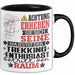 Trekking-Enthusiast Geschenk Tasse Lustiger Spruch Erheben Sie Sich Der Trekking-Enthusiast Betritt den Raum Schwarz Trendation
