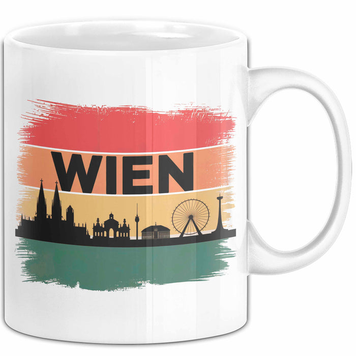 Österreich Wien Wienerisch Tasse Geschenk Lustige Geschenkidee Spruch Weiß Trendation