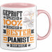 Pianist Geschenk Lustiger Spruch für Pianist Geschenkidee Bester Pianist Der Welt Rosa Trendation
