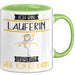 Läuferin Tasse Geschenk Ich Bin Läuferin Warum Weil Ich Es Kann Geschenkidee Geburtstag Grün Trendation
