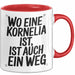 Kornelia Tasse Geschenk Wo Eine Kornelia Ist Ist Auch Ein Weg Geschenkidee Becher mit Name Rot Trendation