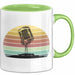 Sänger Tasse Geschenk Podcast Mikrophon Geschenkidee Mikrofon Becher Grün Trendation