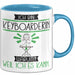 Keyboarderin Tasse Geschenk Ich Bin Keyboarderin Warum Weil Ich Es Kann Geschenkidee Geburtstag Blau Trendation