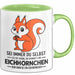 Eichhörnchen Tierliebhaber Tasse Geschenk Lustige Geschenkidee Spruch Dann Sei Ein Eichhörnchen Grün Trendation