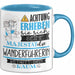 Wanderführerin Tasse Geschenk Lustiger Spruch Bitte Erheben Sie Sich Seine Majestät Die Wanderführerin Betritt Den Raum Blau Trendation