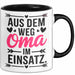 Oma Großmutter Tasse Becher Geschenk Lustige Geschenkidee Spruch Aus Dem Weg Oma Im Einsatz Trendation