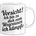 Lustige Tasse Geschenk Zu Dick Zum Wegrennen Ich Kaempfe Geschenkidee Humor Weiß Trendation