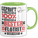Flötist Geschenk Lustiger Spruch für Flötist Geschenkidee Bester Flötist Der Welt Grün Trendation