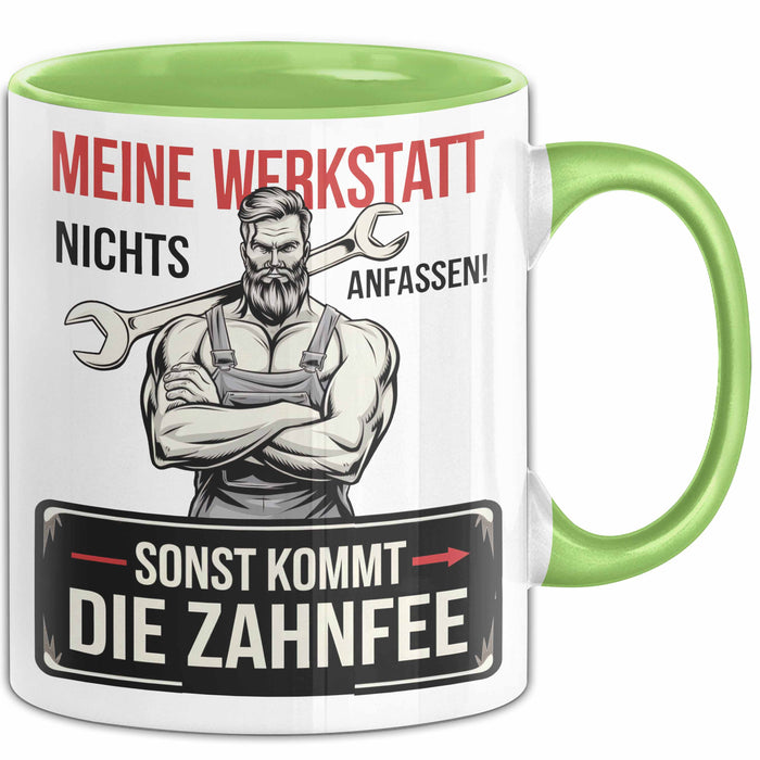 Handwerker Tasse Geschenk Fass Nichts In Der Werkstatt An Grün Trendation