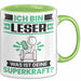 Leser Tasse Geschenk für Leser Geburtstag Lustiger Spruch Kaffee-Becher Was Ist Deine Superkraft Grün Trendation