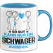 Schwager Geschenk Tasse So Gut Kann Nur Ein Schwager Aussehen Geschenkidee Kaffee-Becher Blau Trendation