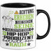 Hip-Hop-Produzent Geschenk Tasse Lustiger Spruch Erheben Sie Sich Der Hip-Hop-Produzent Betritt den Raum Schwarz Trendation