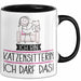 Geschenk für Katzensitterin Tasse Lustige Geschenkidee Geburtstag Ich Bin Katzensitterin Ich Darf Das Trendation