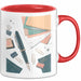 Schreibwaren Nerd Tasse Geschenk Lustige Geschenkidee Spruch Für Papier Liebhaber Rot Trendation