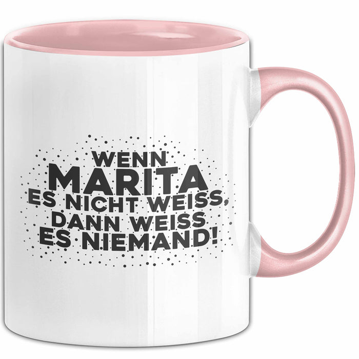 Marita Tasse Wenn Marita Es Nicht Weiss, Dann Weiss Es Niemand! Geschenk