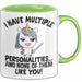 Humor Tasse Geschenk Ich Habe Mehrere Personalitäten Und Keine Mag Dich Einhorn Kaffee-Becher Grün Trendation