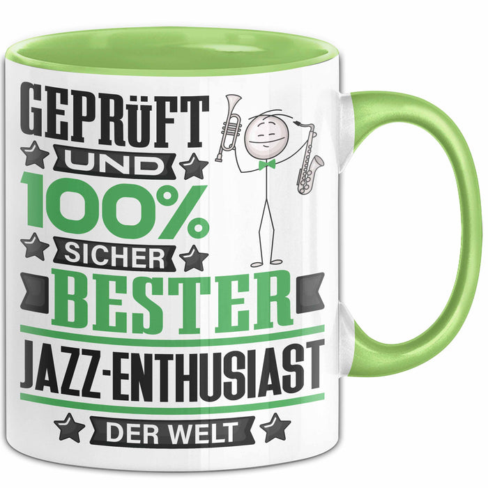 Jazz-Enthusiast Geschenk Lustiger Spruch für Jazz-Enthusiast Geschenkidee Bester Jazz-Enthusiast Der Welt Grün Trendation