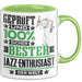 Jazz-Enthusiast Geschenk Lustiger Spruch für Jazz-Enthusiast Geschenkidee Bester Jazz-Enthusiast Der Welt Grün Trendation