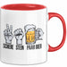 Bier Trinker Trinken Tasse Becher Geschenk Lustige Geschenkidee Spruch Schere Stein Paar Bier Rot Trendation