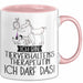 Geschenk für Tierverhaltenstherapeutin Tasse Lustige Geschenkidee Geburtstag Ich Bin Tierverhaltenstherapeutin Ich Darf Das Rosa Trendation