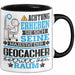 Geocacher Geschenk Tasse Lustiger Spruch Erheben Sie Sich Der Geocacher Betritt den Raum Schwarz Trendation