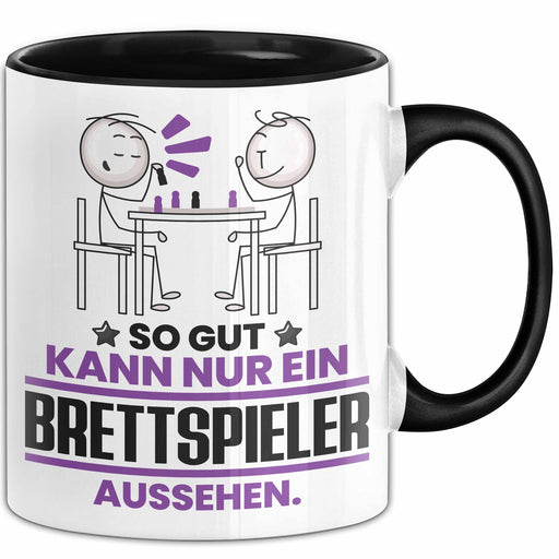 Brettspieler Geschenk Tasse So Gut Kann Nur Ein Brettspieler Aussehen Geschenkidee Kaffee-Becher Schwarz Trendation