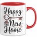 Neues Zuhause Eigentümer Tasse Geschenk Lustige Geschenkidee Spruch Alles Gute Zum Neuen Zuhause Rot Trendation