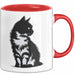 Katzen Tierliebhaber Tasse Geschenk Lustige Geschenkidee Spruch Rot Trendation