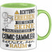 Comic-Sammler Geschenk Tasse Lustiger Spruch Erheben Sie Sich Der Comic-Sammler Betritt den Raum Grün Trendation