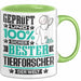 Tierforscher Geschenk Lustiger Spruch für Tierforscher Geschenkidee Bester Tierforscher Der Welt Grün Trendation