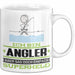 Angler Geschenk Tasse Ich Bin Angler Aber Sag Doch Einfach Superheld Lustige Geschenkdiee für Angler Kaffee-Becher Weiß Trendation