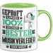Musikverleger Geschenk Lustiger Spruch für Musikverleger Geschenkidee Bester Musikverleger Der Welt Grün Trendation