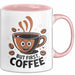 Kaffee Süchtiger Tasse Geschenk Lustige Geschenkidee Spruch Für Koffein Liebhaber Rosa Trendation