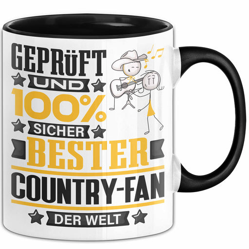 Country-Fan Geschenk Lustiger Spruch für Country-Fan Geschenkidee Bester Country-Fan Der Welt Schwarz Trendation