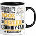 Country-Fan Geschenk Lustiger Spruch für Country-Fan Geschenkidee Bester Country-Fan Der Welt Schwarz Trendation