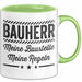 Bauarbeiter Tasse Geschenk Lustige Geschenkidee Spruch Bauherr Meine Baustelle Meine Regeln Grün Trendation