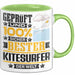 Kitesurfer Geschenk Lustiger Spruch für Kitesurfer Geschenkidee Bester Kitesurfer Der Welt Grün Trendation