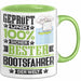 Bootsfahrer Geschenk Lustiger Spruch für Bootsfahrer Geschenkidee Bester Bootsfahrer Der Welt Grün Trendation