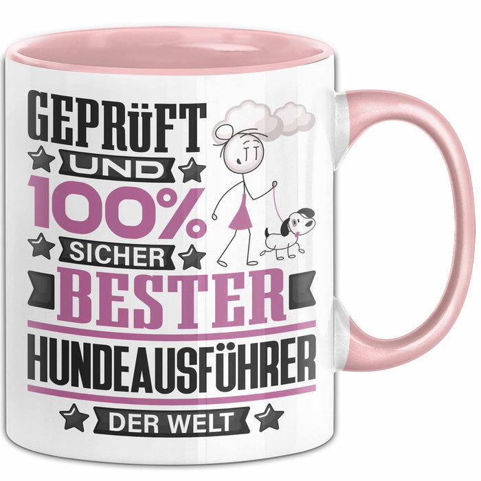 Hundeausführer Geschenk Lustiger Spruch für Hundeausführer Geschenkidee Bester Hundeausführer Der Welt Rosa Trendation